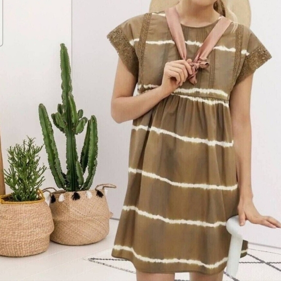 COREY LYNN CALTER Brigid Tunic Dress In Moss. Size Small - Picture 2 of 16